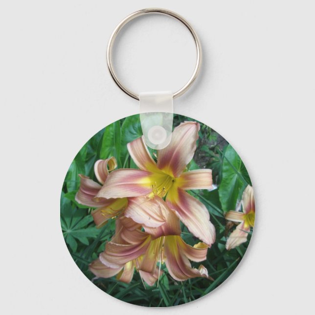 Peach Lily Keychain Nyckelring (Framsida)