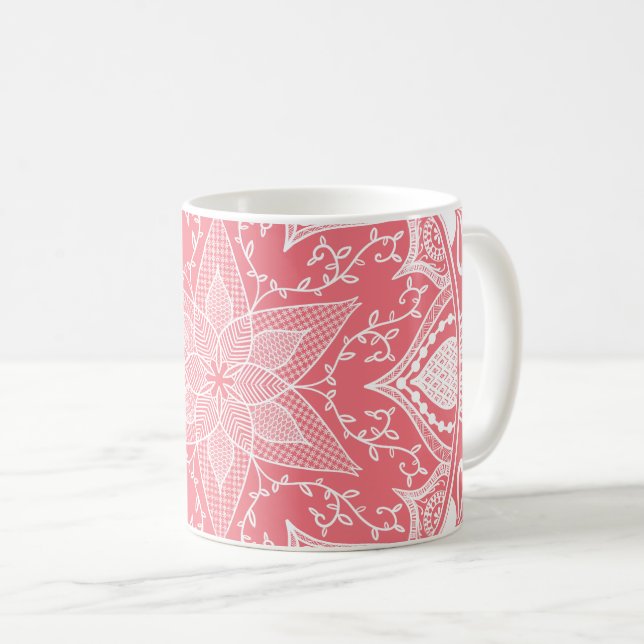 Peach Mandala Kaffemugg (Framsida höger)