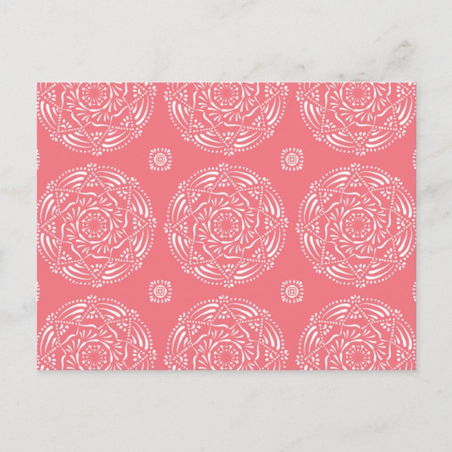 Peach Mandala Vykort (Framsida)