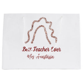 Peach marron glitter rainbow teacher appreciation