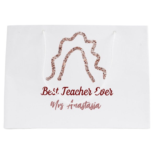 Peach marron glitter rainbow teacher appreciation  (Framsidan)