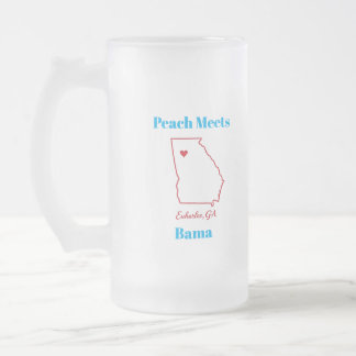 Peach Meets Bama Frosted Mug Frostat Ölglas