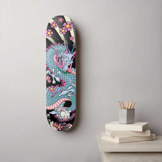 Peach Melba Dragon Tattoo Skateboard (Väggkonst)