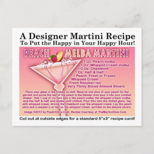 Peach Melba Martini Recipe-vykort Vykort