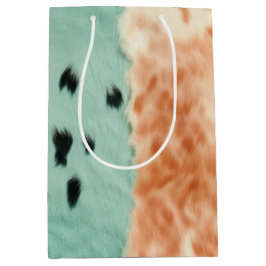 Peach Mint Cowgirl Cowhide