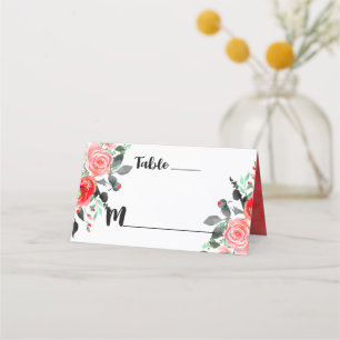 Peach & Mint Peony Bordsnummer Seating Namn Placeringskort