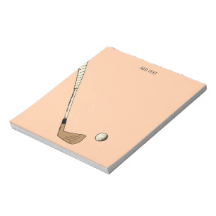 Peach Modern Vintage Golf Anteckningsblock