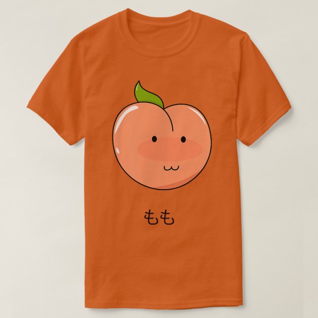 Peach Momo Japansk Kawaii Otaku Stil Cute Rosa P T Shirt (Design framsida)