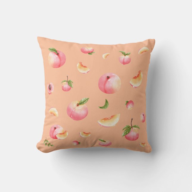 Peach Mönster Kudde (Framsida)