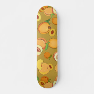 Peach Mönster Mini Skateboard Bräda 18,5 Cm