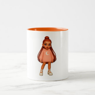 Peach Moon Hoodie Fashion Doll Mug Två-Tonad Mugg