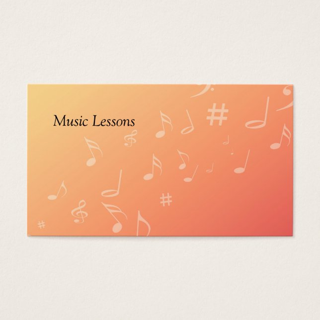 Peach Music Visitkort (Framsidan)