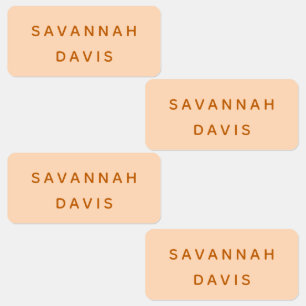 Peach namn flicka klistermärke