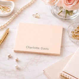 Peach namn post-it block