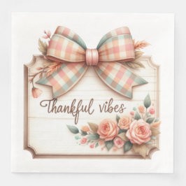 PEACH OCH GRÖNT FALLER VUTUMNE, TEMADE OBJEKT PAPPERSSERVETT