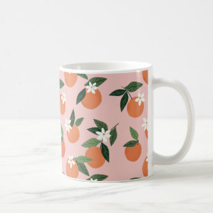 Peach Orange Juice Mönster Kaffemugg