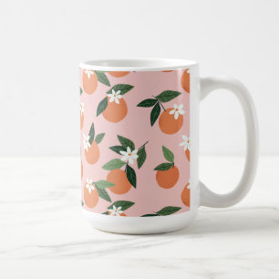 Peach Orange Juice Mönster Kaffemugg