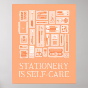 Peach Orange Kreativ Verktyg Illustration Self-Car Poster