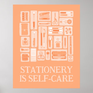 Peach Orange Kreativ Verktyg Illustration Self-Car Poster