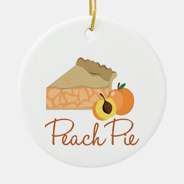 Peach Paj Julgransprydnad Keramik (Framsidan)