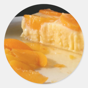 Peach Paj Sticker Runt Klistermärke