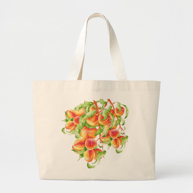 "Peach Paradise" på en Jumbo Tote Tygkasse (Framsidan)