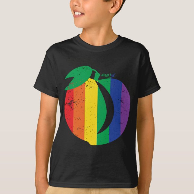 Peach, päronfrukt, bär, rundad Booty, B T Shirt (Framsida)