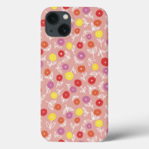 Peach Pastel Blommigt Ditsy iphone case