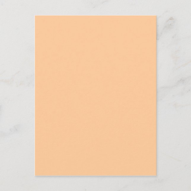 Peach Pastel Orange Solid Färg Vykort (Framsida)