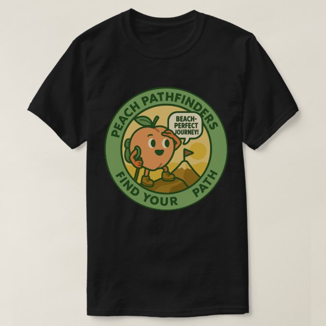 Peach Pathfinders Find Your Path T Shirt (Design framsida)