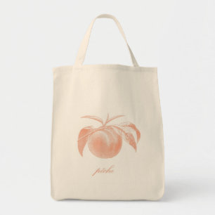 Peach (Pêche) Organic Livsmedel Tote Bag Tygkasse