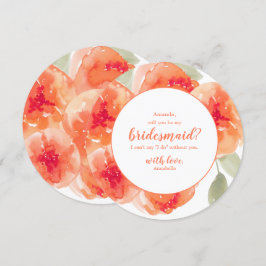 Peach Peonies Blommigt Kommer du att bli min Bride Inbjudningar