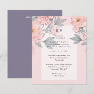 Peach PEONIES Lilac Wedding BUDGET
