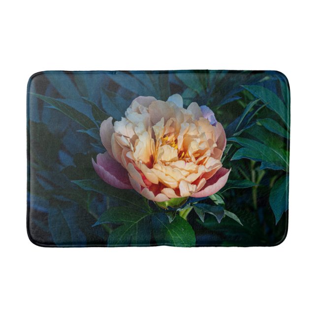 Peach Peony, Blomsterfotografi Badrumsmatta (Framsidan)