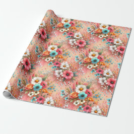 Peach Petal Bloom Presentpapper