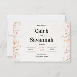 Peach Petal Spara datumkort Spara Datumet