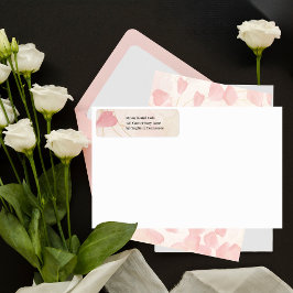 Peach Petals & Cream Returadress Sticker Returadress Etikett