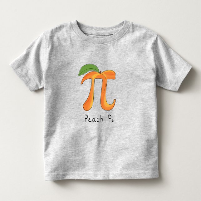 Peach Pi Cute Math Pi Day Barn T-Shirt (Framsida)