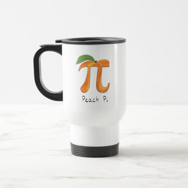 Peach Pi Cute Math Pi Day Coffee Resemugg (Vänster)