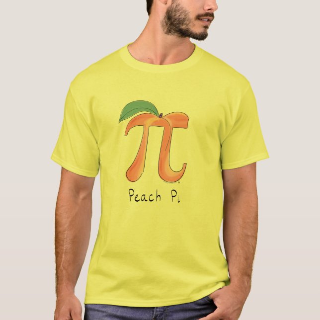 Peach pi Cute Math Pi Day Manar Besert-Shirt T Shirt (Framsida)