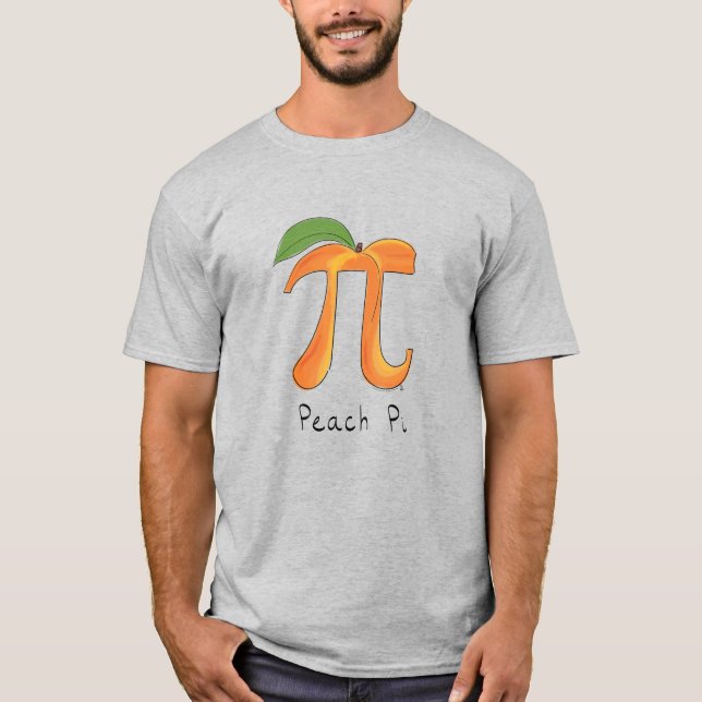 Peach pi Cute Math Pi Day Manar Besert-Shirt T Shirt (Framsida)