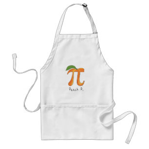 Peach Pi Cute Math Pi Day Paj Baking Apron Förkläde