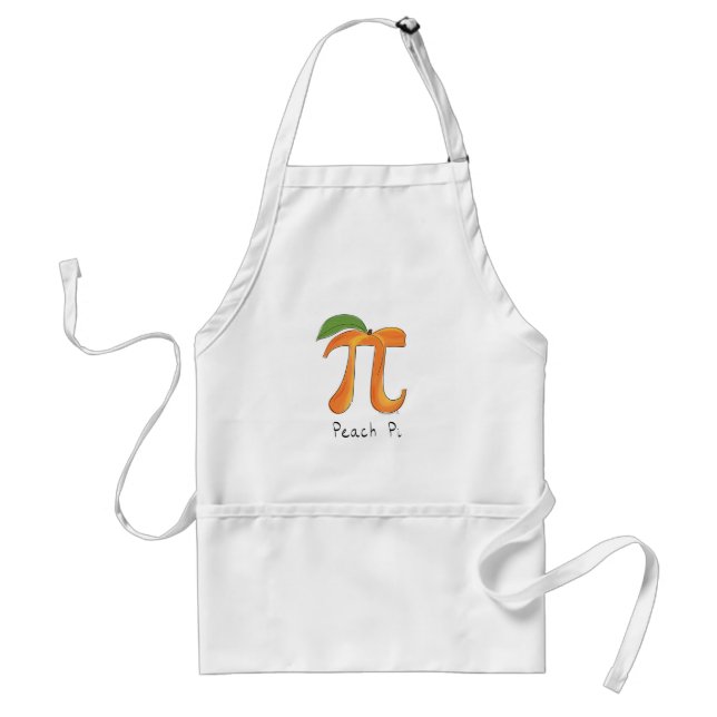 Peach Pi Cute Math Pi Day Paj Baking Apron Förkläde (Framsidan)