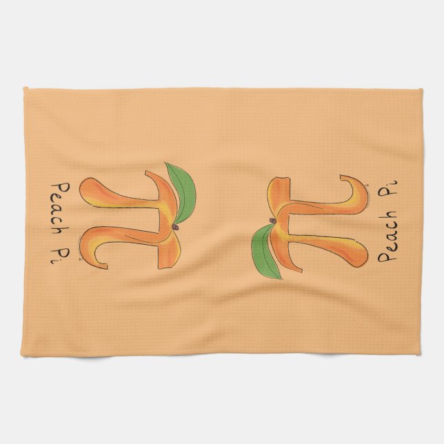Peach Pi Cute Math Pi Day Paj Baking Kitchen Towel Kökshandduk (Horisontell)