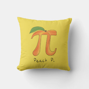 Peach Pi Cute Math Pi Day Pillow Kudde