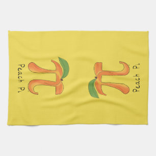 Peach Pi Symbol Math Teacher Kökshandduk
