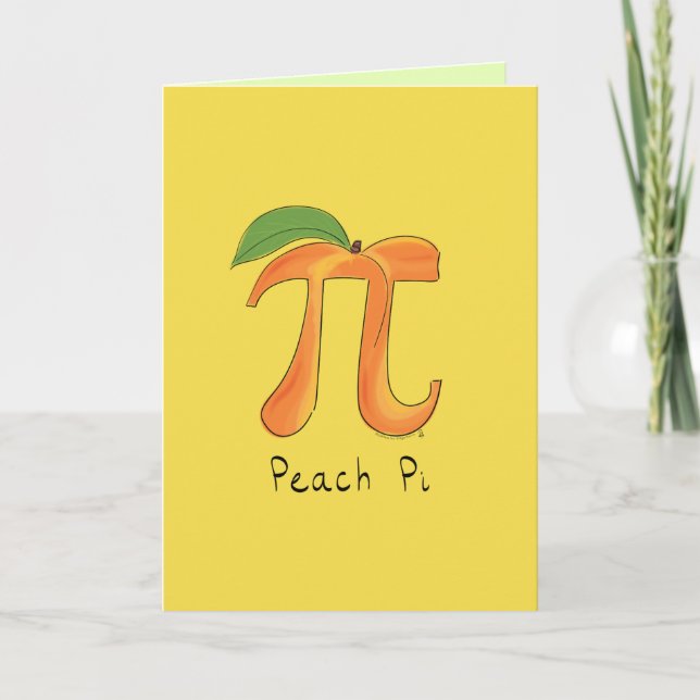 Peach Pi Symbol Math Teacher Kort (Framsida)