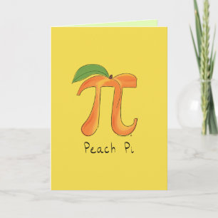 Peach Pi Symbol Math Teacher Kort