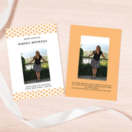 Peach Polka dots Photo Studenten meddelande
