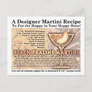 Peach Praline Martini Recipe-vykort Vykort